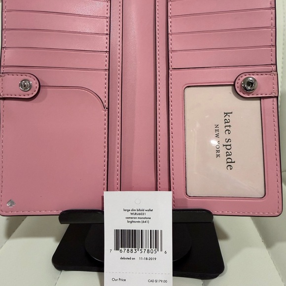 kate spade Pink Bifold Saffiano Wallet - Picture 3 of 5